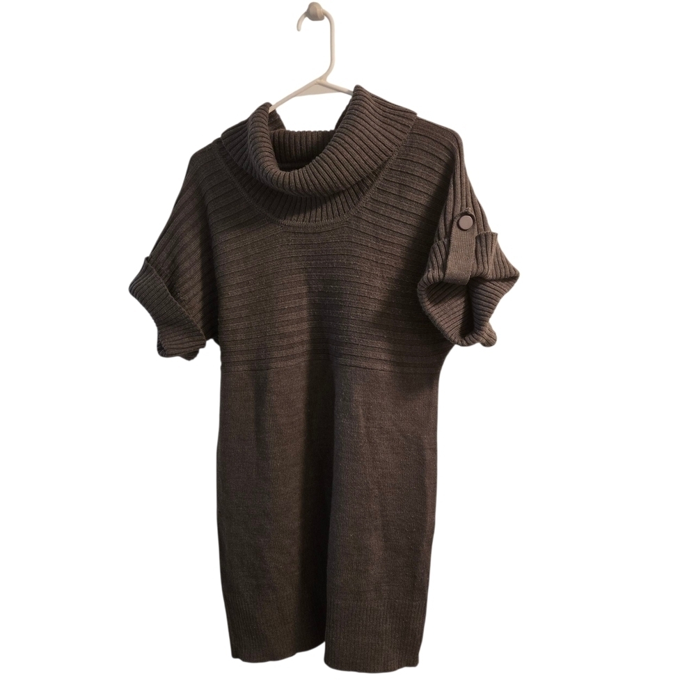 AGB Gray Cowl Neck Sweater /knit Dress Size L